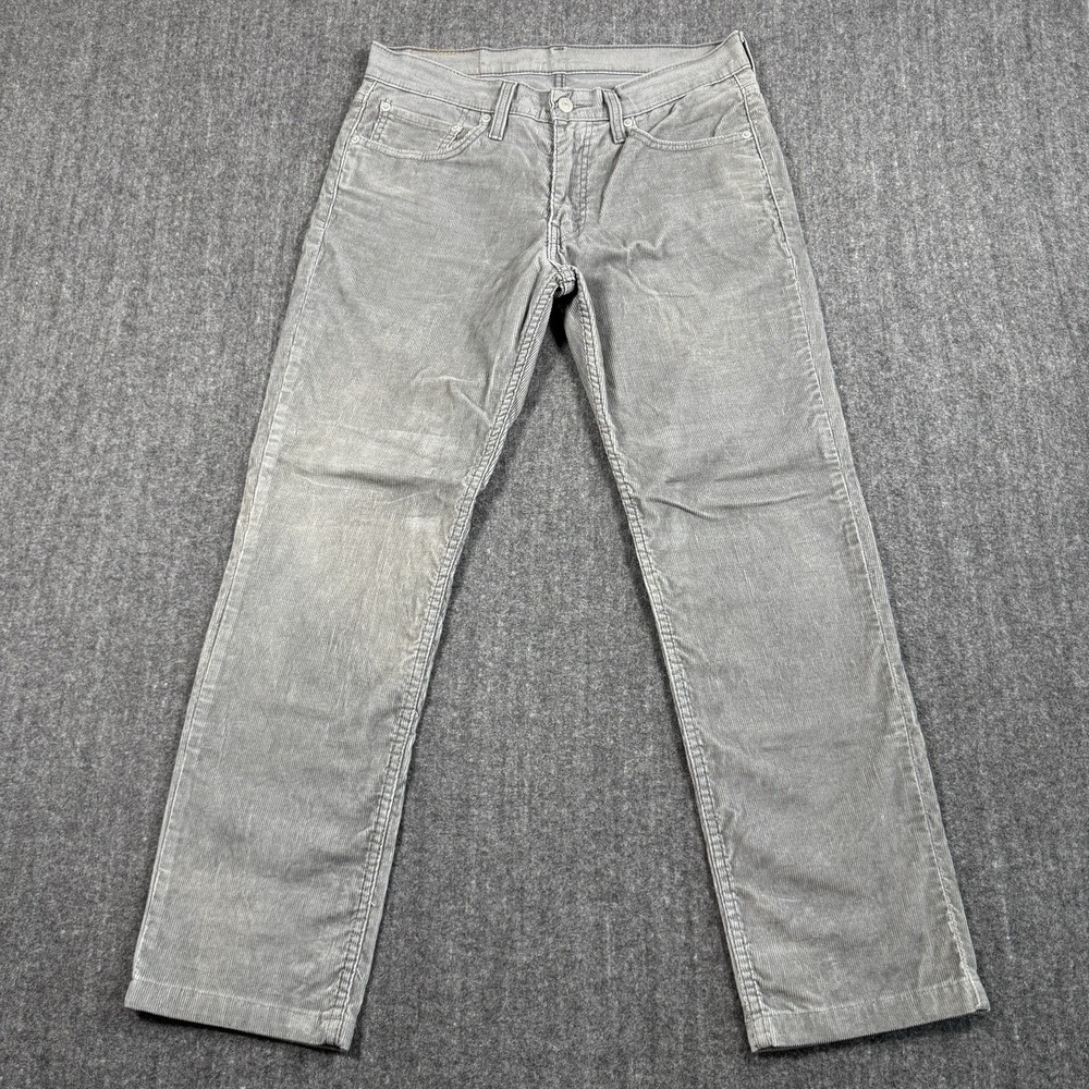 Levi's 511 Men's Gray Corduroy Pants 31✖️32 Actual 32✖️28 Straight Leg